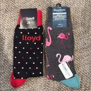 Men's Polka Dot Socks & Flamingo Socks